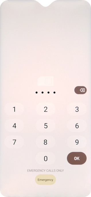 If your SIM is locked, key in your PIN and press OK.