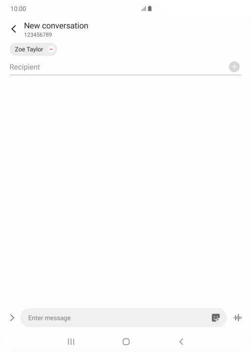 Press the text input field and write the text for your picture message. Press the text input field and write the text for your picture message.