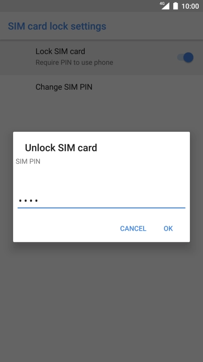 Key in your PIN and press OK.