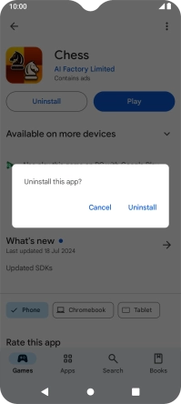 Press Uninstall.