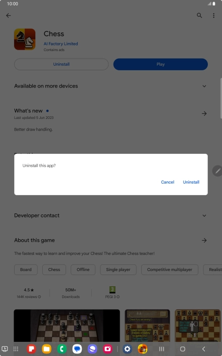 Press Uninstall. Press Uninstall.