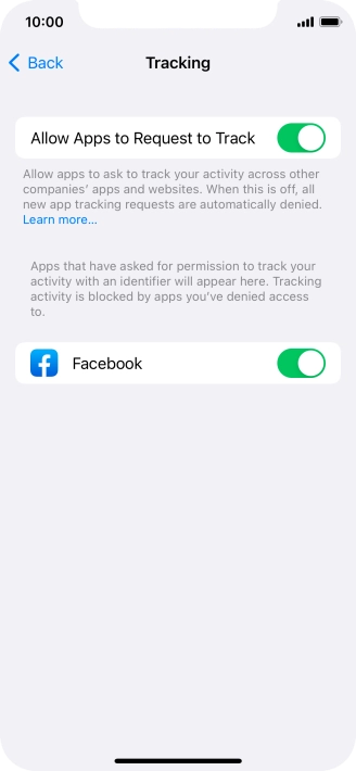 Press the indicator next to 
