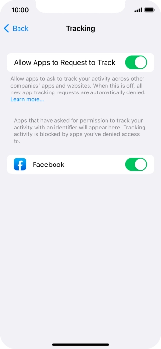 Press the indicator next to 