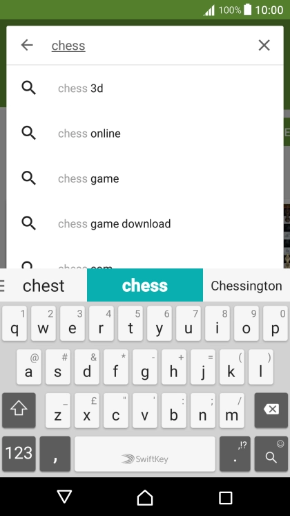 Key in the name or subject of the required app and press the search icon.