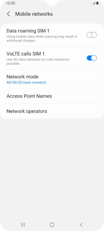 Press Network mode. Press Network mode.