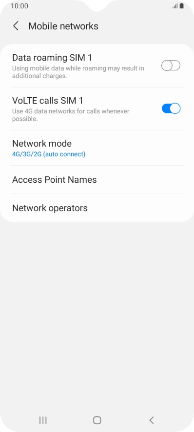 Press Network mode. Press Network mode.