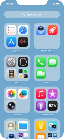 Press the required app. Press the required app.