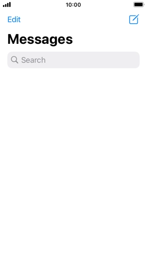 Press the new message icon. Press the new message icon.
