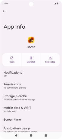 Press Storage & cache.