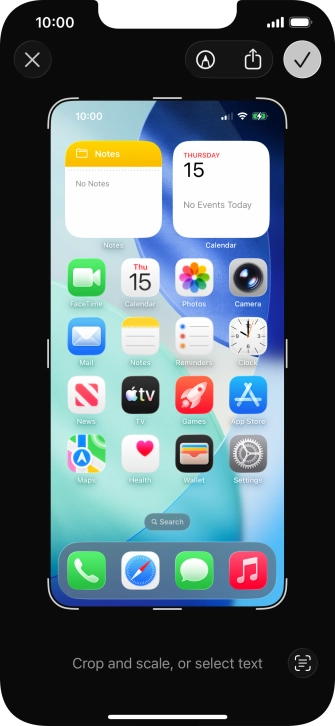 Follow the instructions on the screen to edit and save your screenshot. Follow the instructions on the screen to edit and save your screenshot.