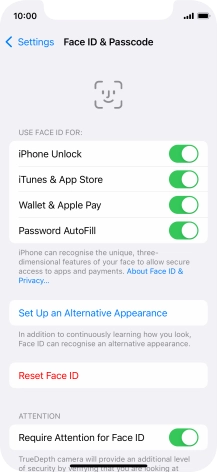 Press the indicators next to the required settings to turn them on or off. Press the indicators next to the required settings to turn them on or off.