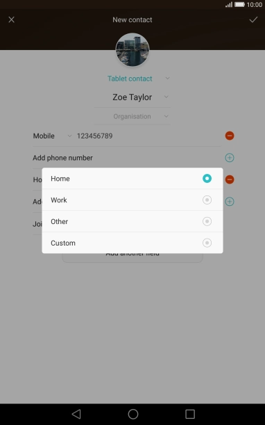 Press the required email type.