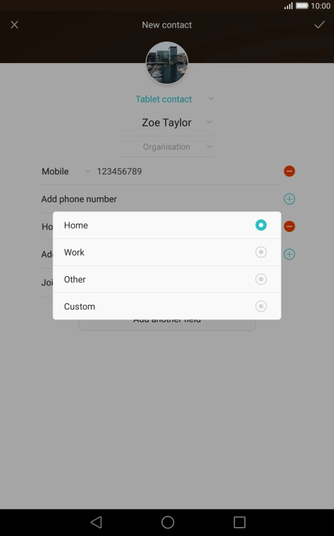 Press the required email type.
