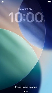 Press and hold anywhere on the lock screen.