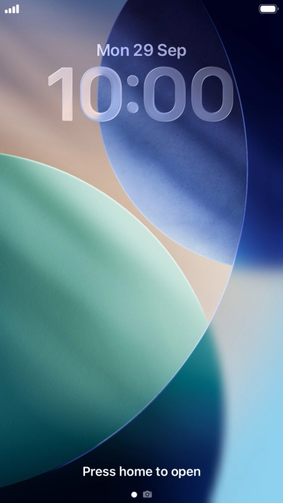 Press and hold anywhere on the lock screen.