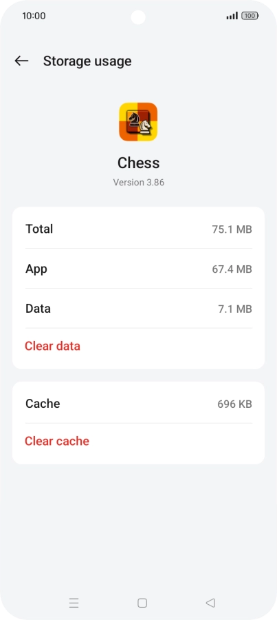 Press Clear cache.