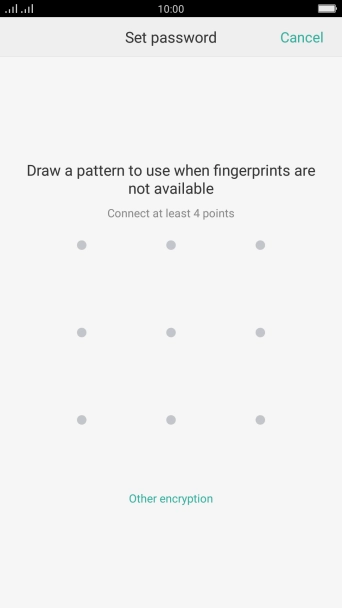 Follow the instructions on the screen to create an additional phone lock code.