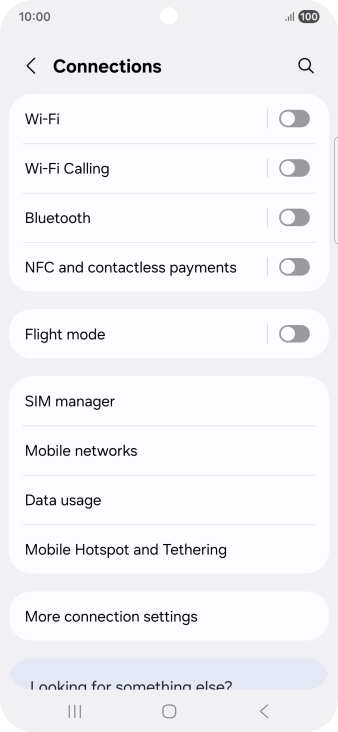 Press Data usage.
