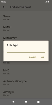 Key in default and press OK. Key in default and press OK.