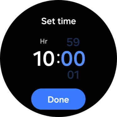 Slide your finger up or down on the screen to set the required time. Slide your finger up or down on the screen to set the required time.