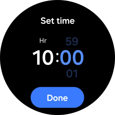 Slide your finger up or down on the screen to set the required time. Slide your finger up or down on the screen to set the required time.