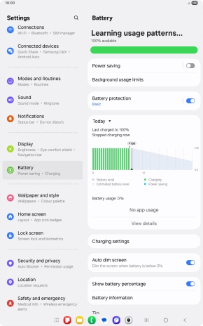 Press Power saving. Press Power saving.