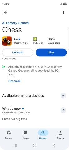 Press Uninstall.