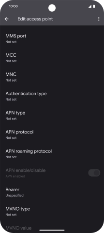 Press MMS port.