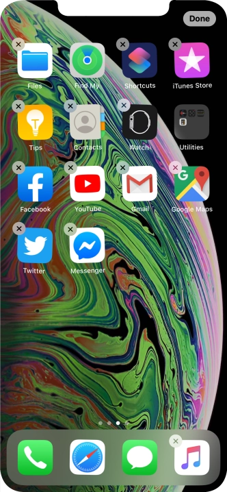 Press the delete icon next to the required app. Press the delete icon next to the required app.