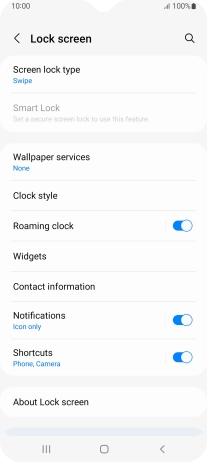 Press Screen lock type. Press Screen lock type.