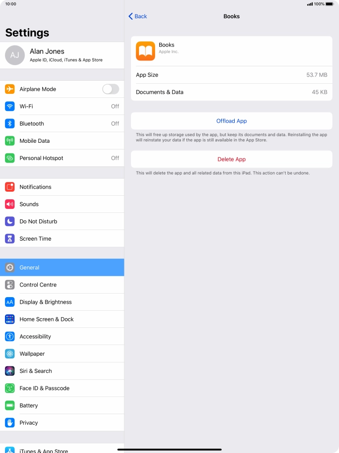 Press Offload App.