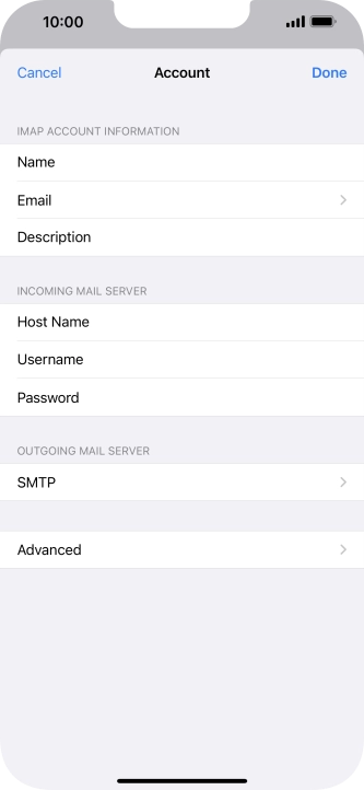 Press SMTP. Press SMTP.