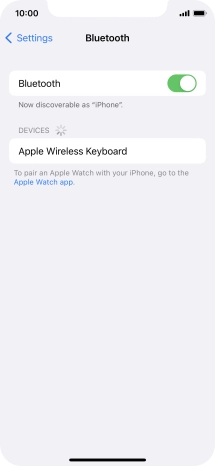 Press the required Bluetooth device and follow the instructions on the screen to pair the device with your phone.
