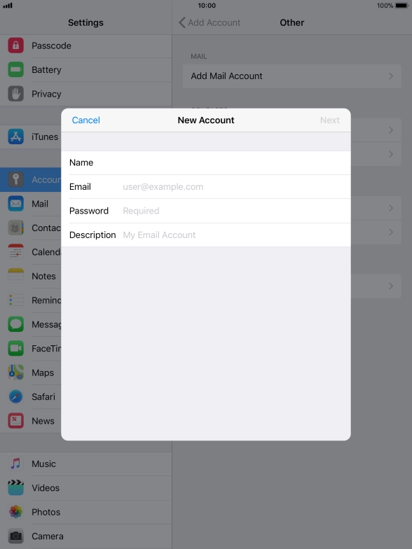 Press Email and key in your email address. Press Email and key in your email address.