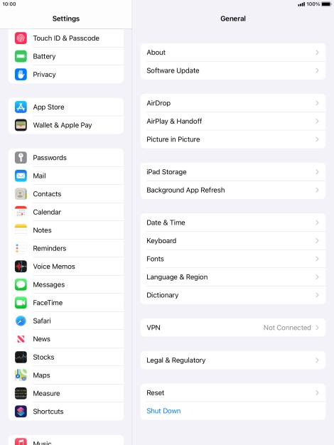 Press Touch ID & Passcode.