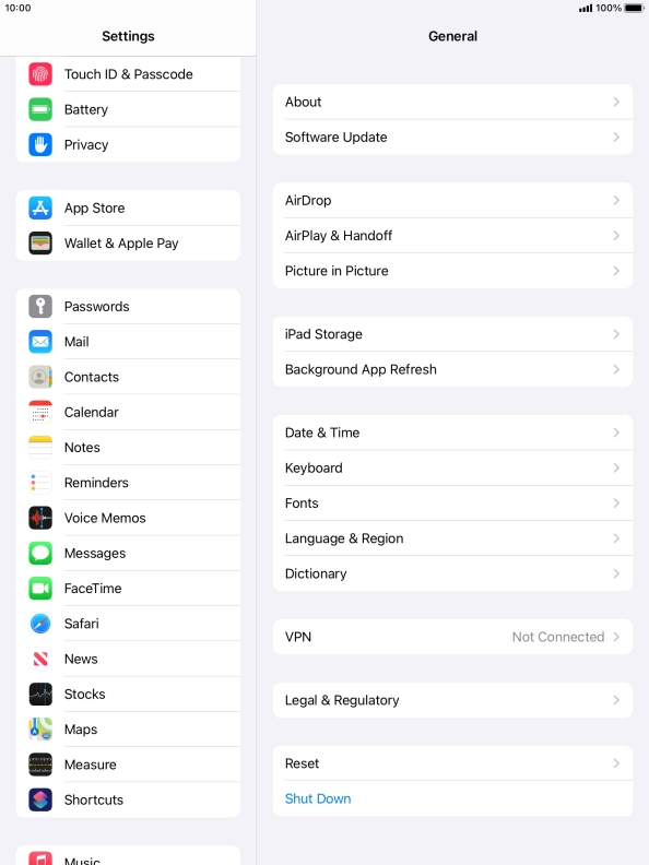 Press Touch ID & Passcode.