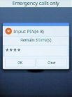 If you're asked to key in your PIN, do so and press the Left selection key.
