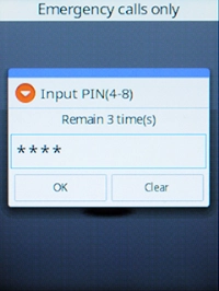 If you're asked to key in your PIN, do so and press the Left selection key.