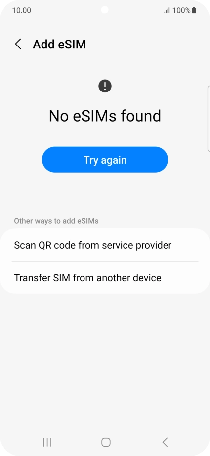 Press Scan QR code from service provider.
