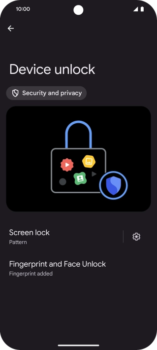 Press Screen lock and key in the additional phone lock code you created earlier.