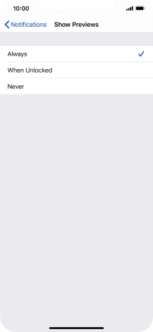To select notification preview on the lock screen, press Always. To select notification preview on the lock screen, press Always.