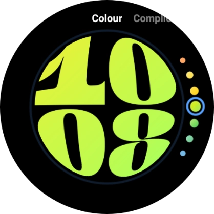 Slide your finger on the screen to change between the different designs.