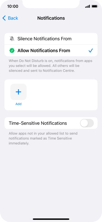 Press the indicator next to 