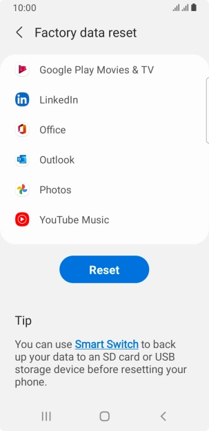 Press Reset.