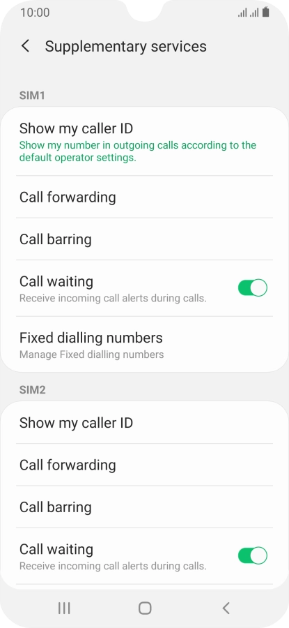 Press the indicator next to 