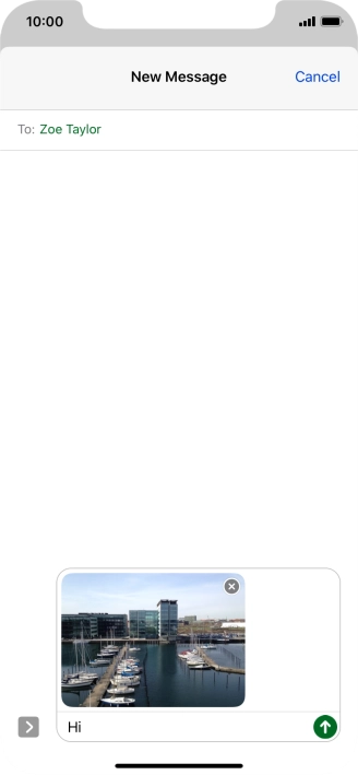 Press the send icon. Press the send icon.