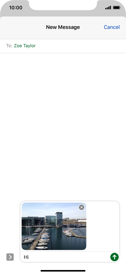 Press the send icon. Press the send icon.
