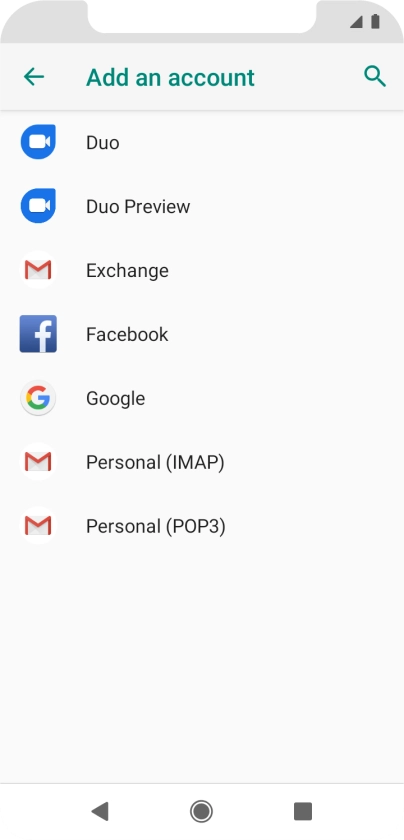 Press Google.
