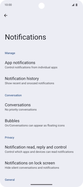 Press App notifications. Press App notifications.