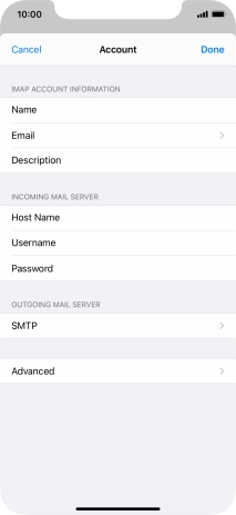 Press SMTP.